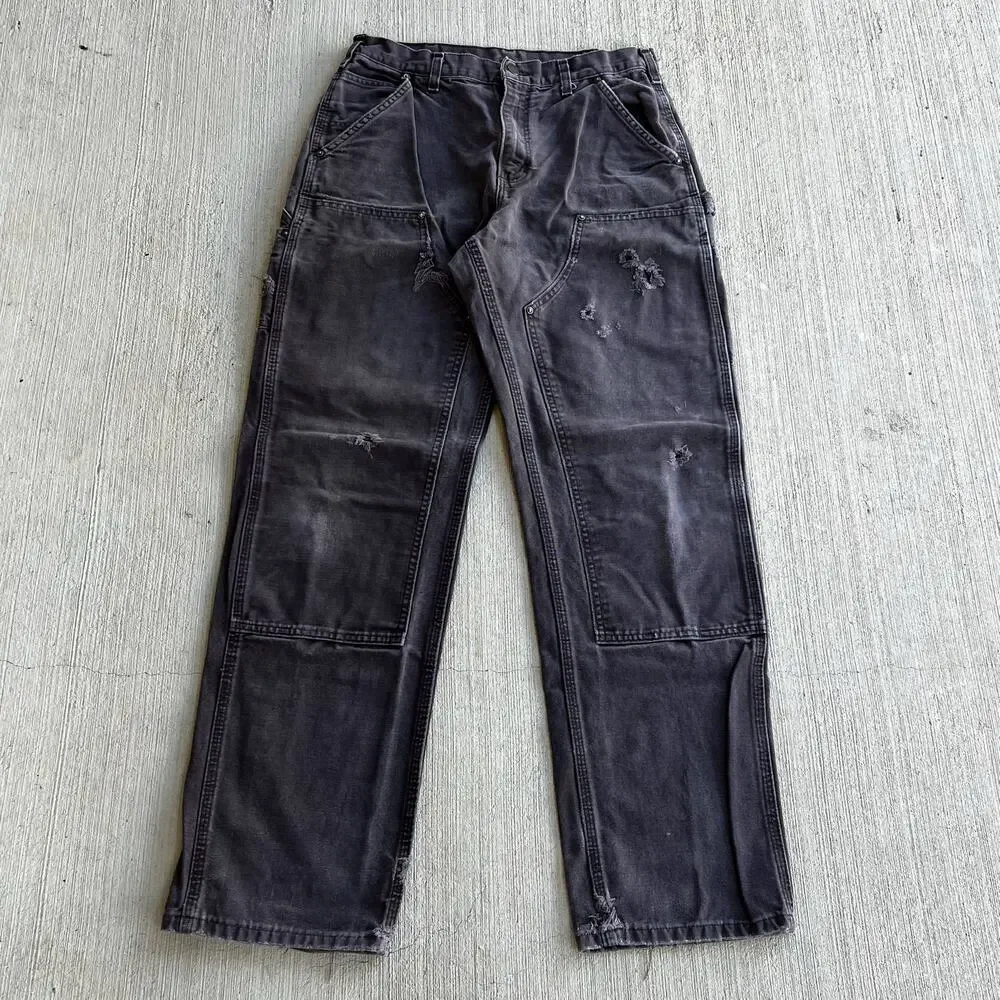 Carhartt faded brown double knee work wear carpenter pants